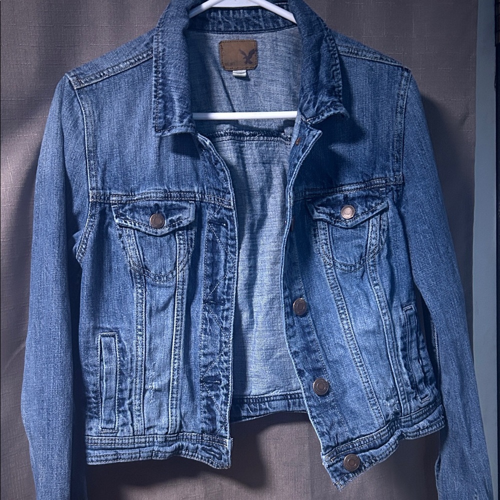 American Eagle Outfitters Dark Blue Jean Jacket